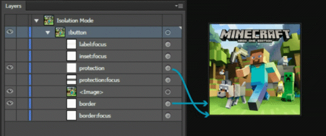 Focus/Regular States Of A Button